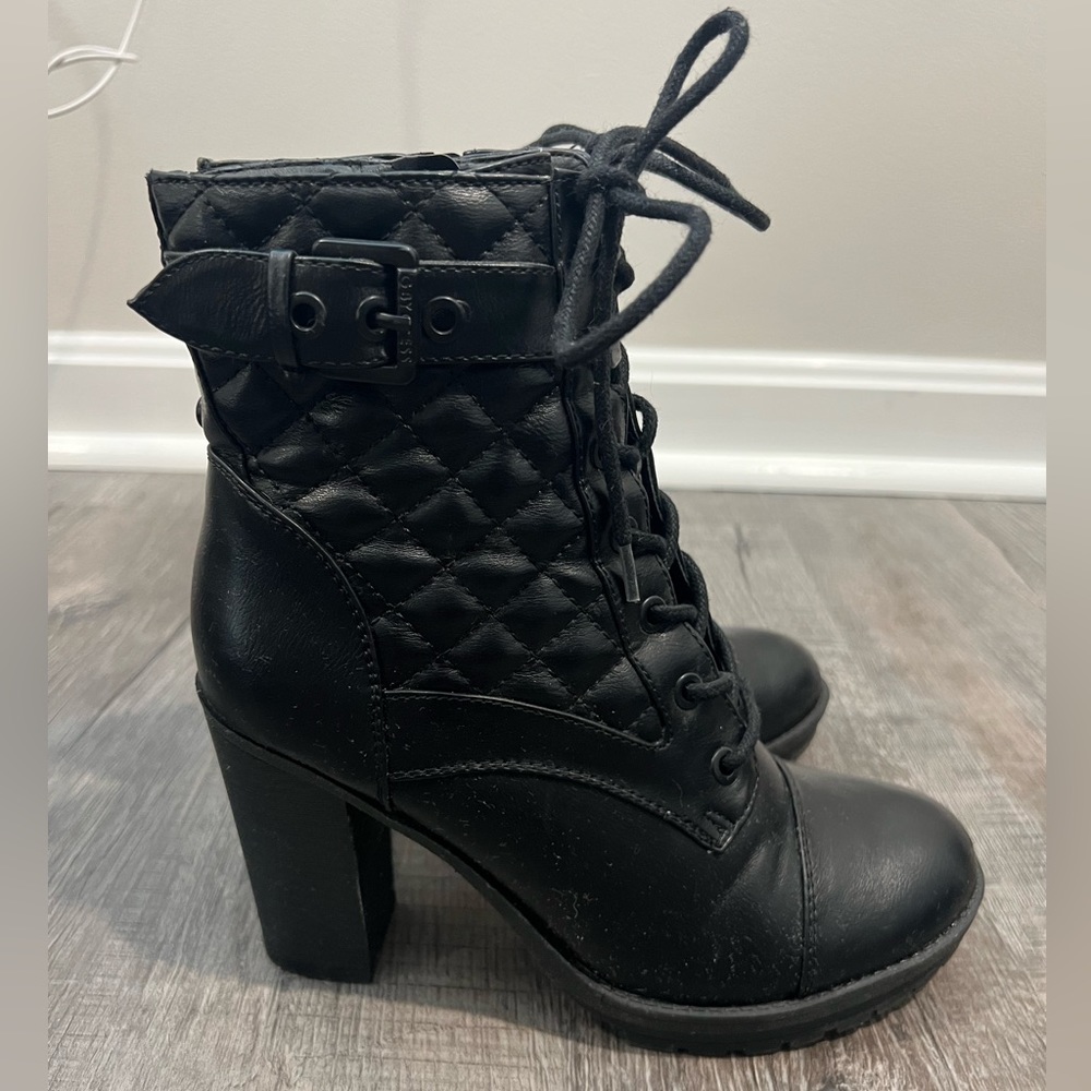 G by Guess heeled combat style boot